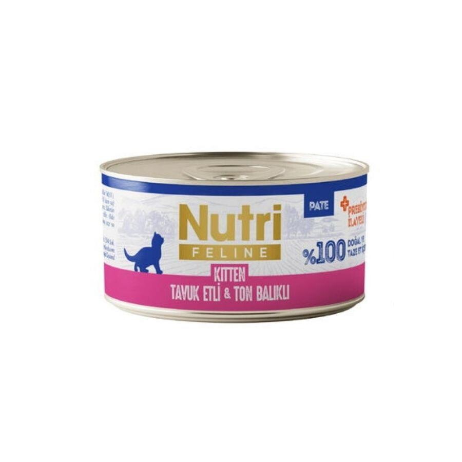 Nutri Feline Tavuk Etli Ve Ton Balıklı Tahılsız Yavru Kedi Konservesi 70 GR | SRC: Barcode: 8699310420800